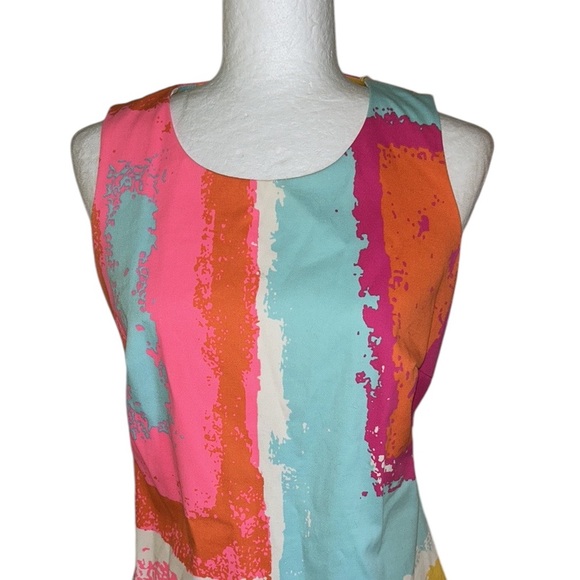 JB by Julie Brown Abstract Print Sleeveless Mini Shift  Slip Dress - 6 - Picture 4 of 13